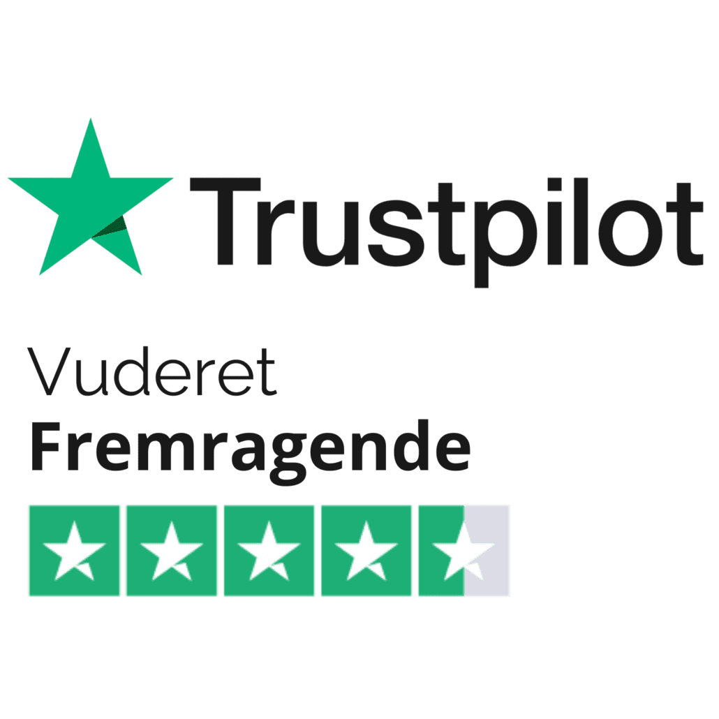 hovedstadensflyt.dk Trustpilot logo med 4,7 stjerner viser vurderet fremragende for virksomheden